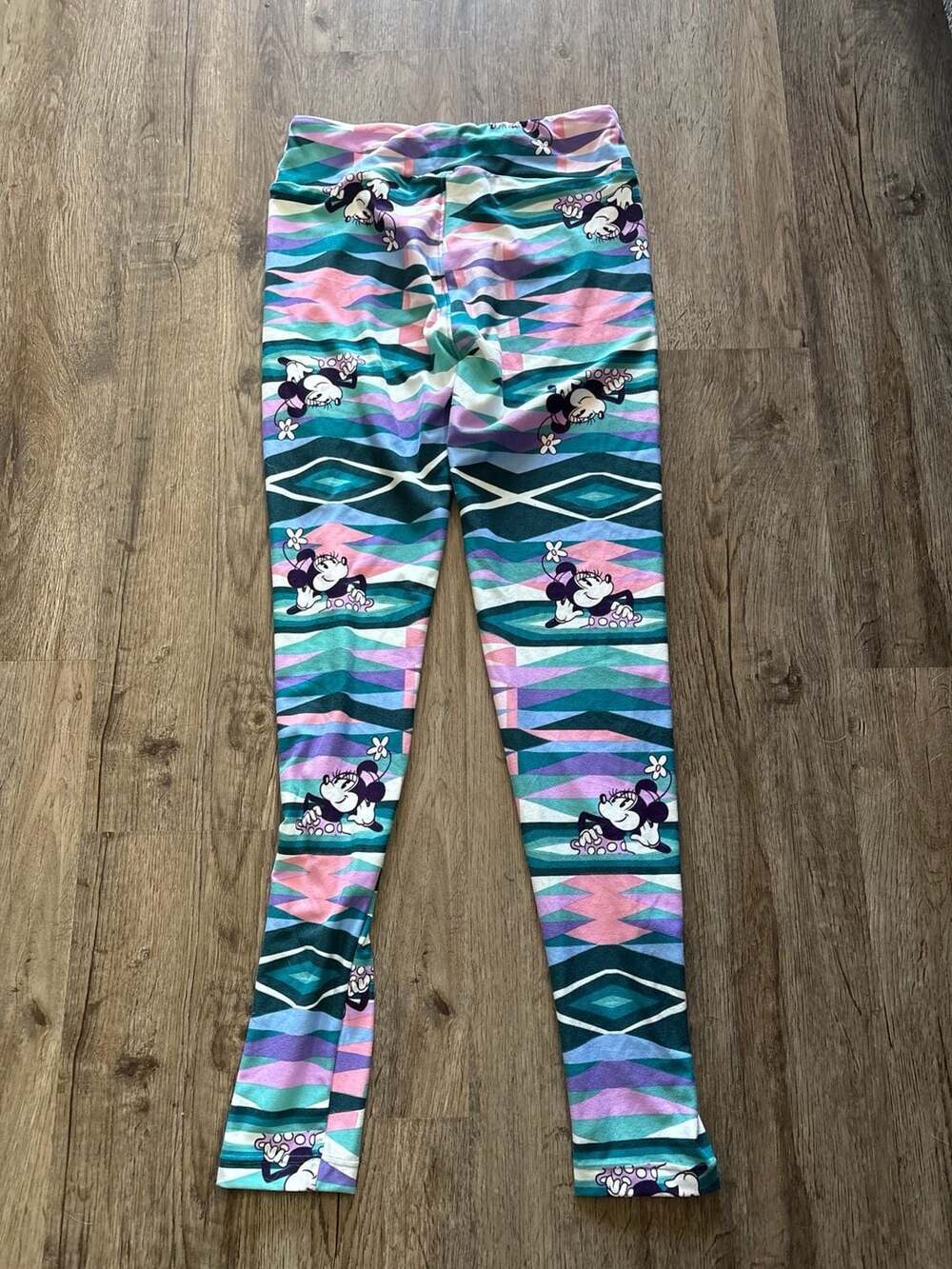 Youth LuLaRoe Disney Minnie Mouse Geometric Print Leggings One Size
